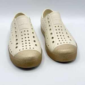 Native Jefferson Beige Gold Slip On Water Safe Shoes - Kids US J3